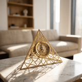 Gold Pyramid Skeleton Clock - Figi Home