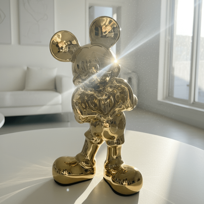 Golden Heart mouse Figurine - Figi Home