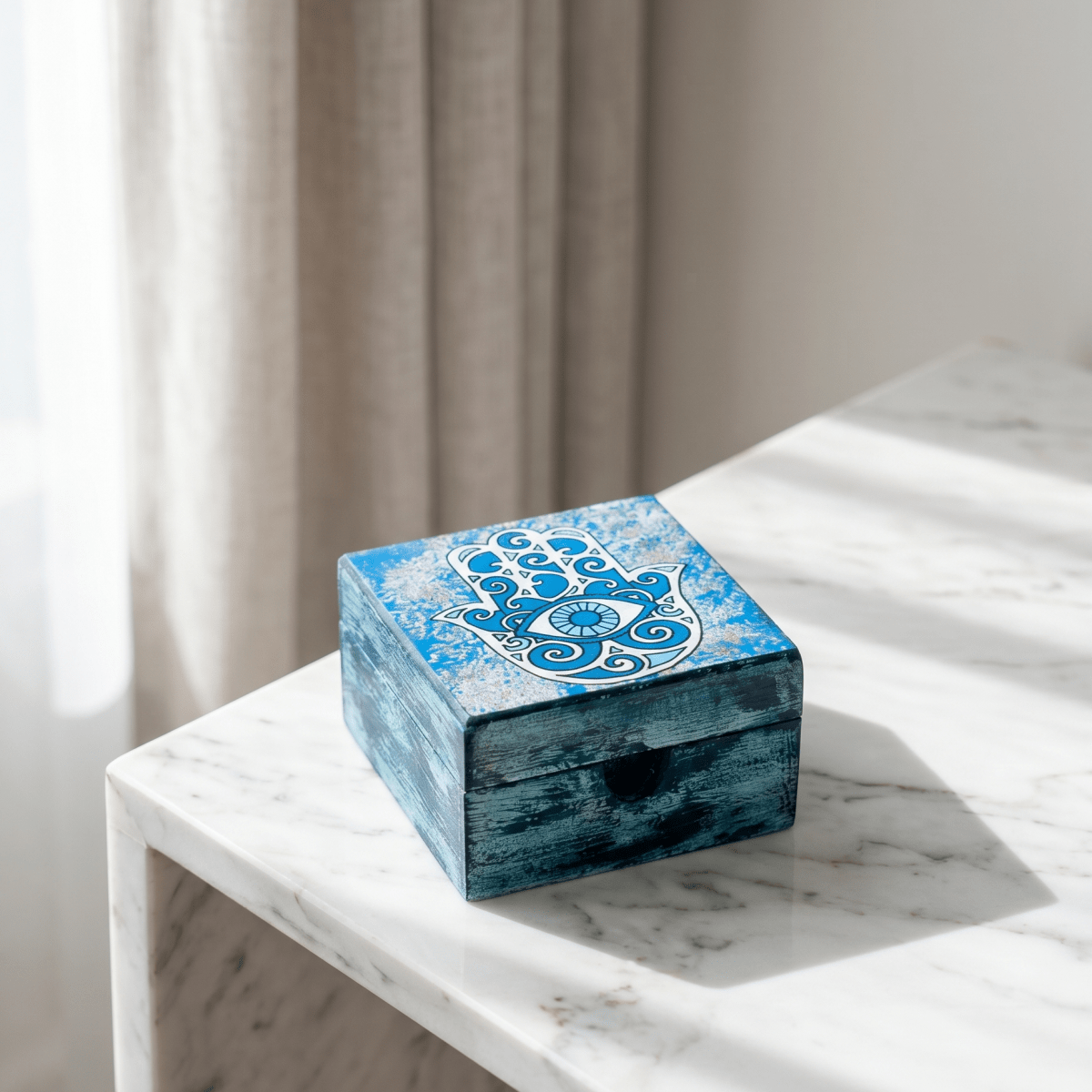 Hamsa Coaster Set with Box - Figi Home
