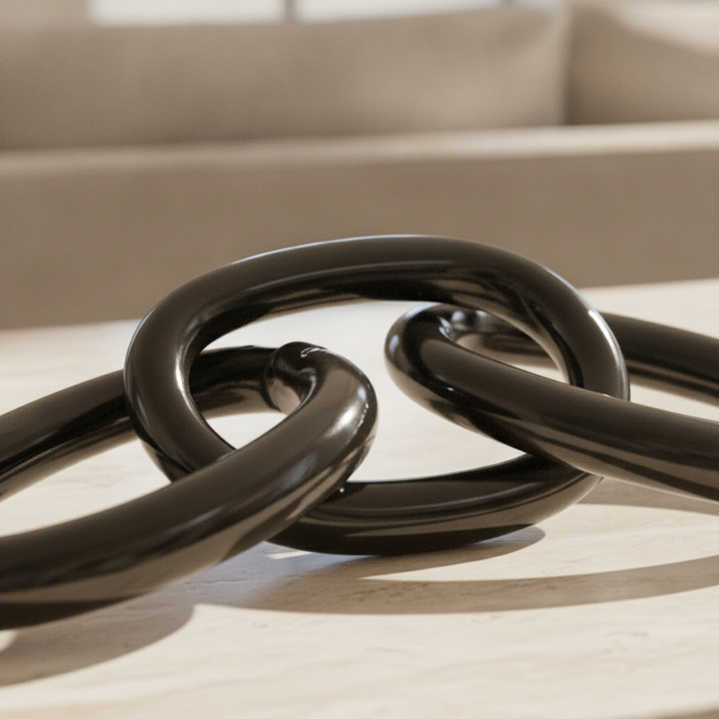 Black Chain Sculpture