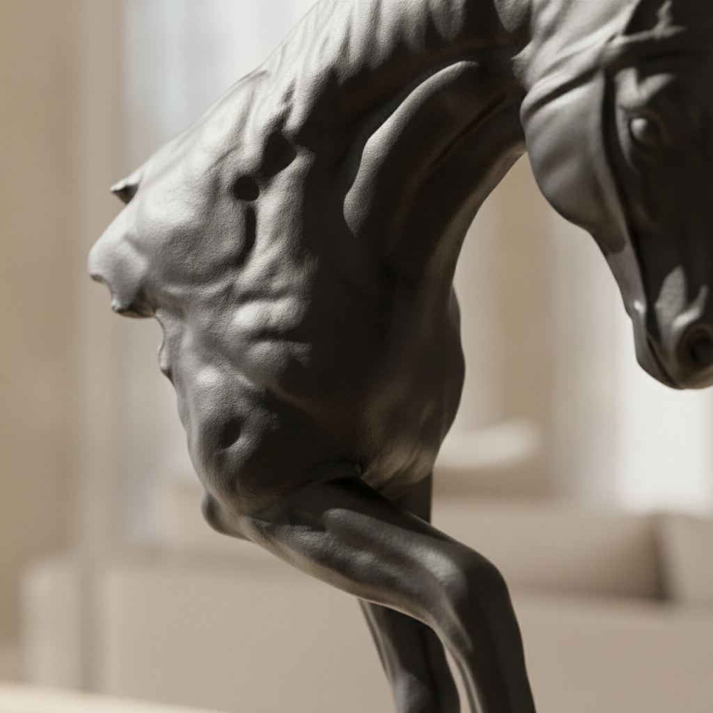 Black Horse Sculpture