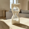 White Sculptural Hourglass