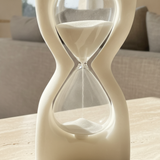 White Sculptural Hourglass