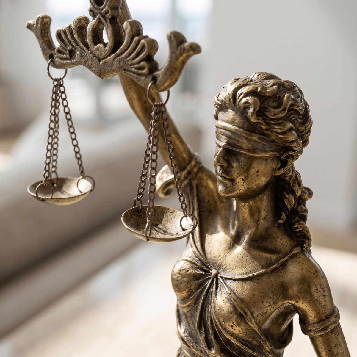 Lady Justice Bronze Statue - Figi Home