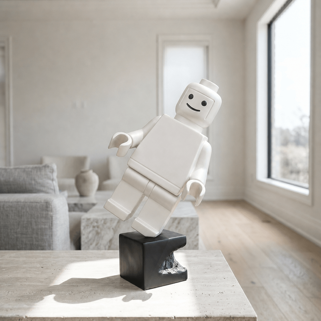 Leaning Brick Figure Sculpture - Figi Home