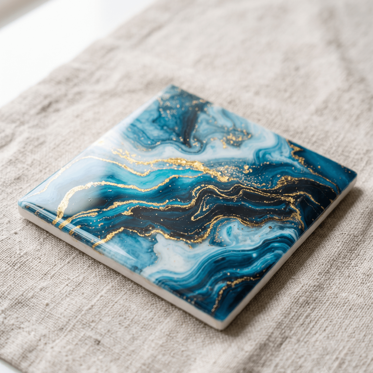 Luxury Fluid Marble Coasters Set - Figi Home