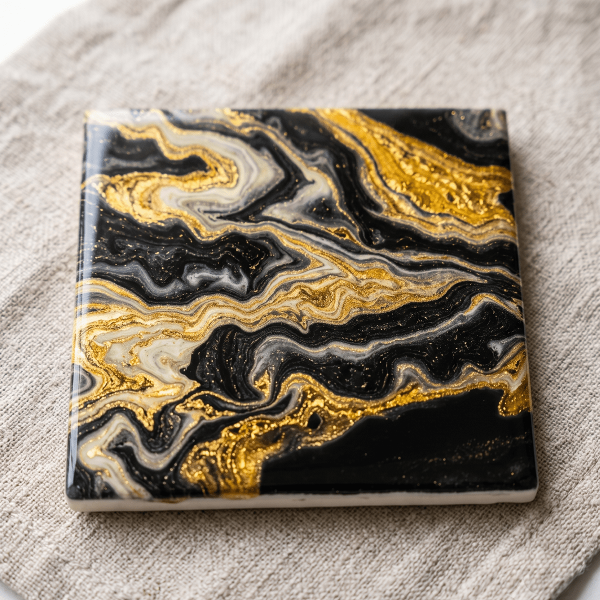 Luxury Fluid Marble Coasters Set - Figi Home