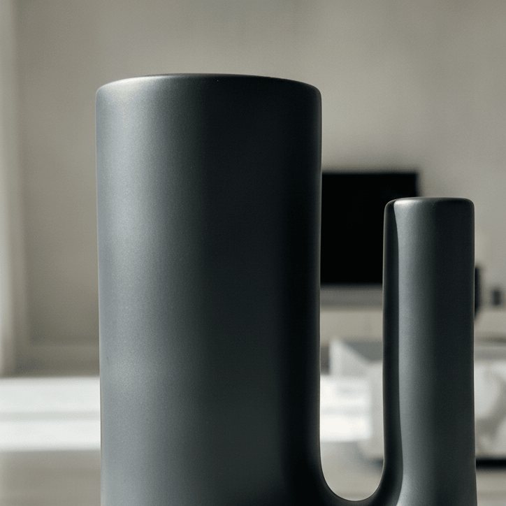 Matte Black U-shaped Vase - Figi Home
