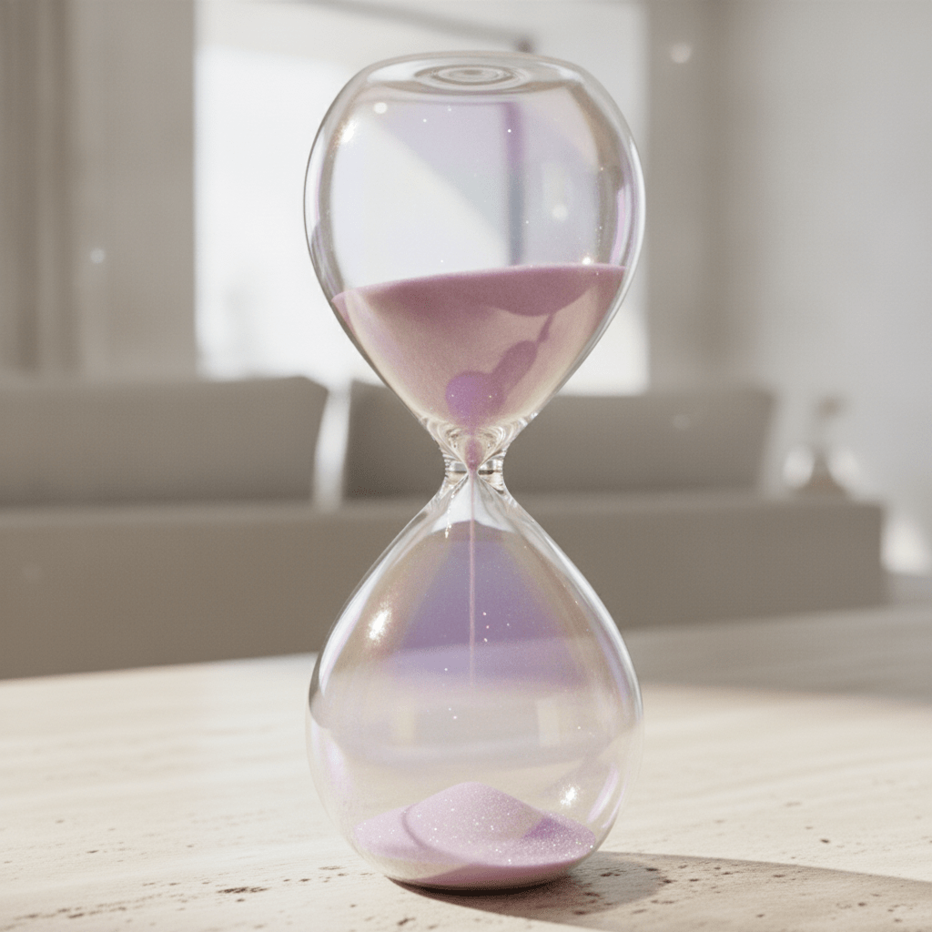 Mini Pink Sand Iridescent Hourglass - Figi Home