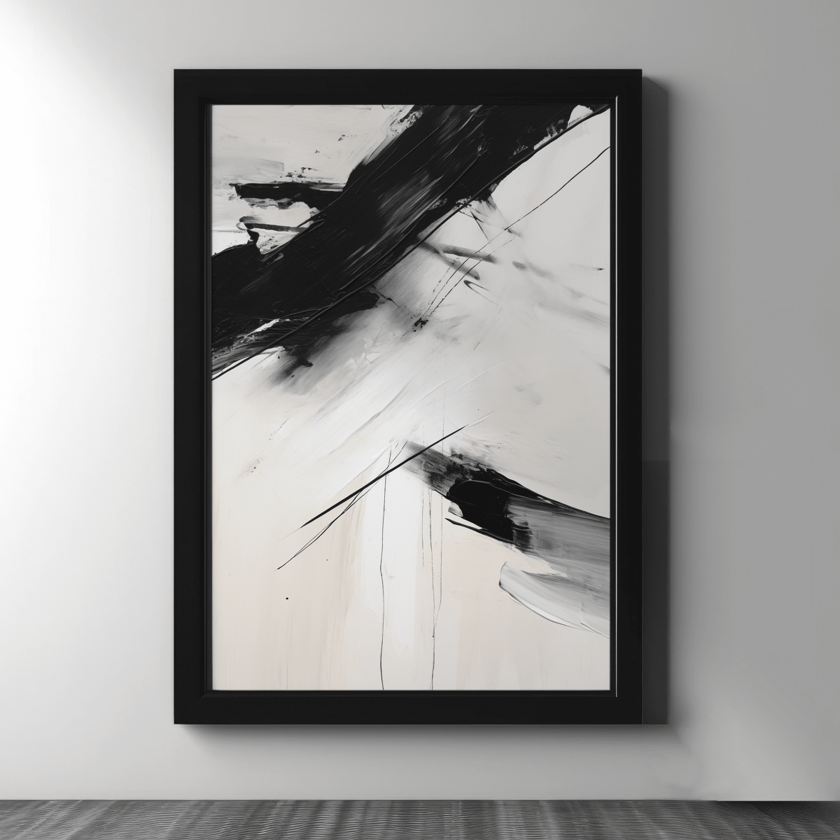 Monochrome Abstract Triptych (Set of 3) - Figi Home
