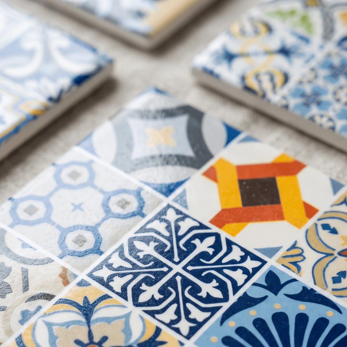 Mosaic Square Coasters Set - Figi Home