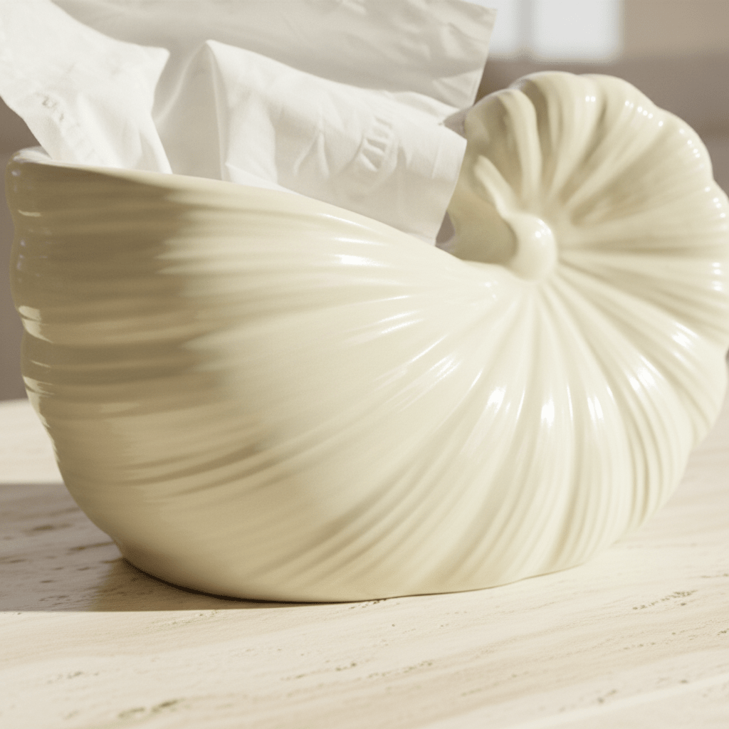 Nautilus Shell Tissue Box Cover - Figi Home
