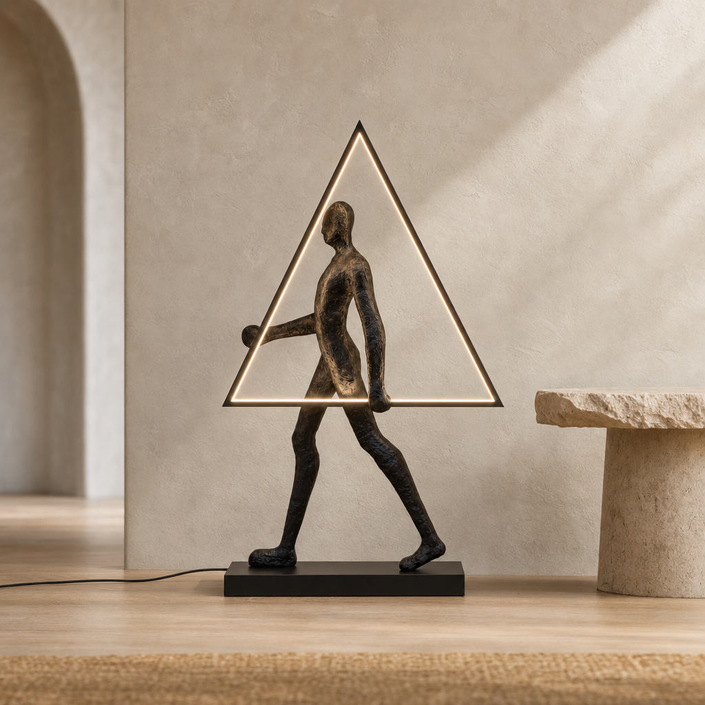 Illuminated Figure Sculpture, 150 cm floor-standing