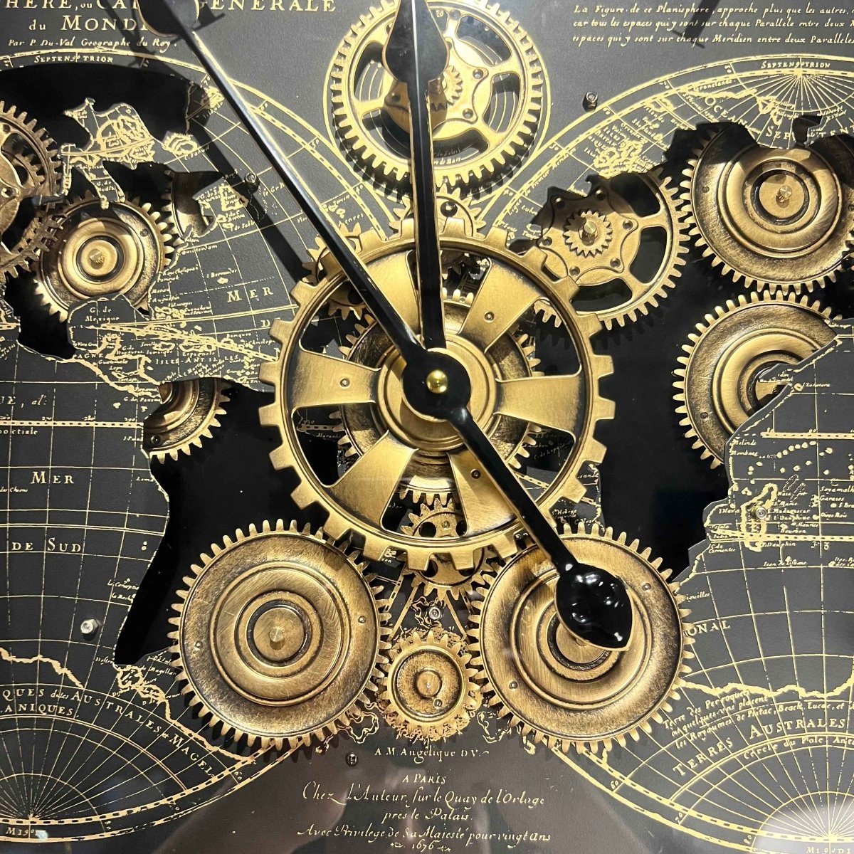Noir Cartographer Wall Clock - Figi Home