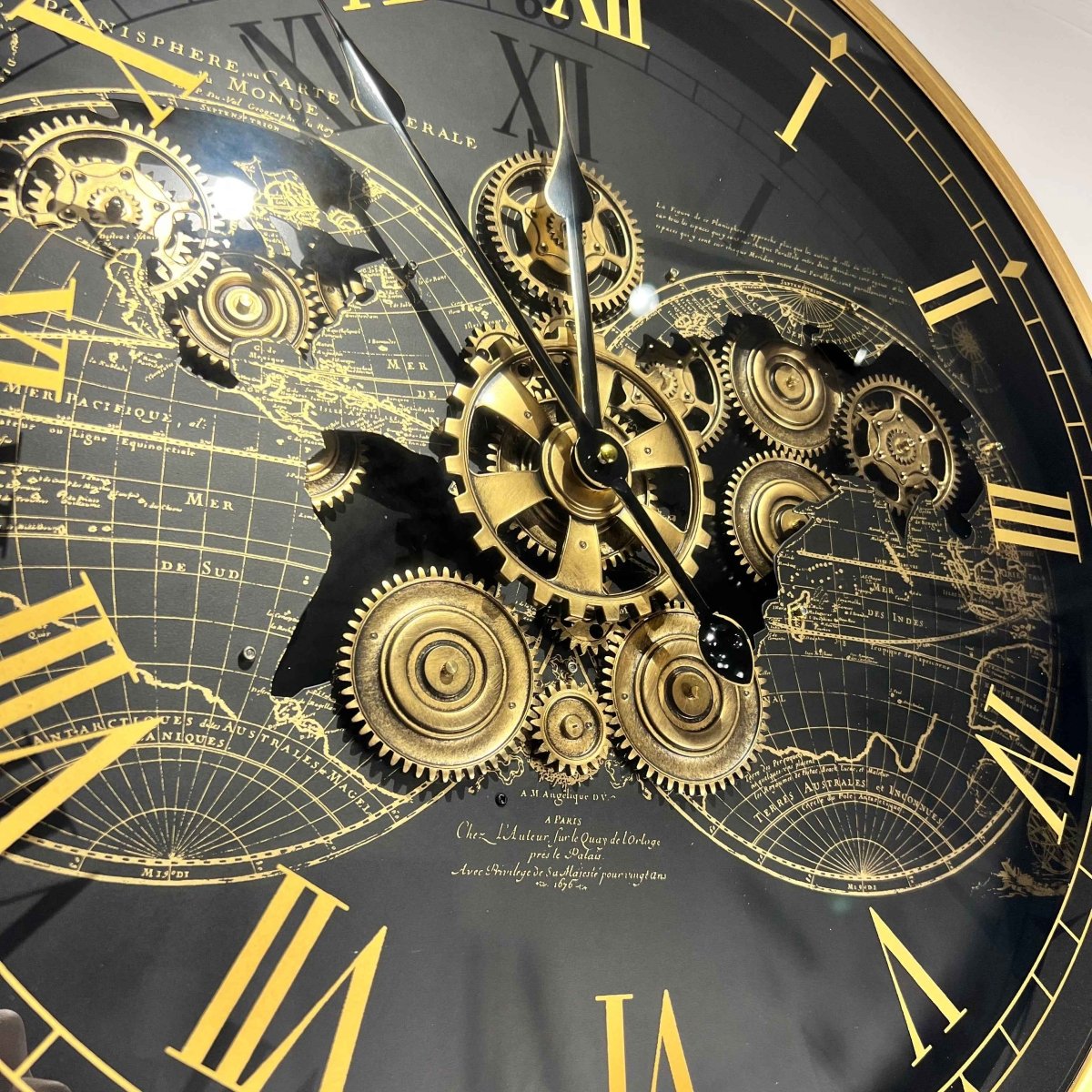 Noir Cartographer Wall Clock - Figi Home