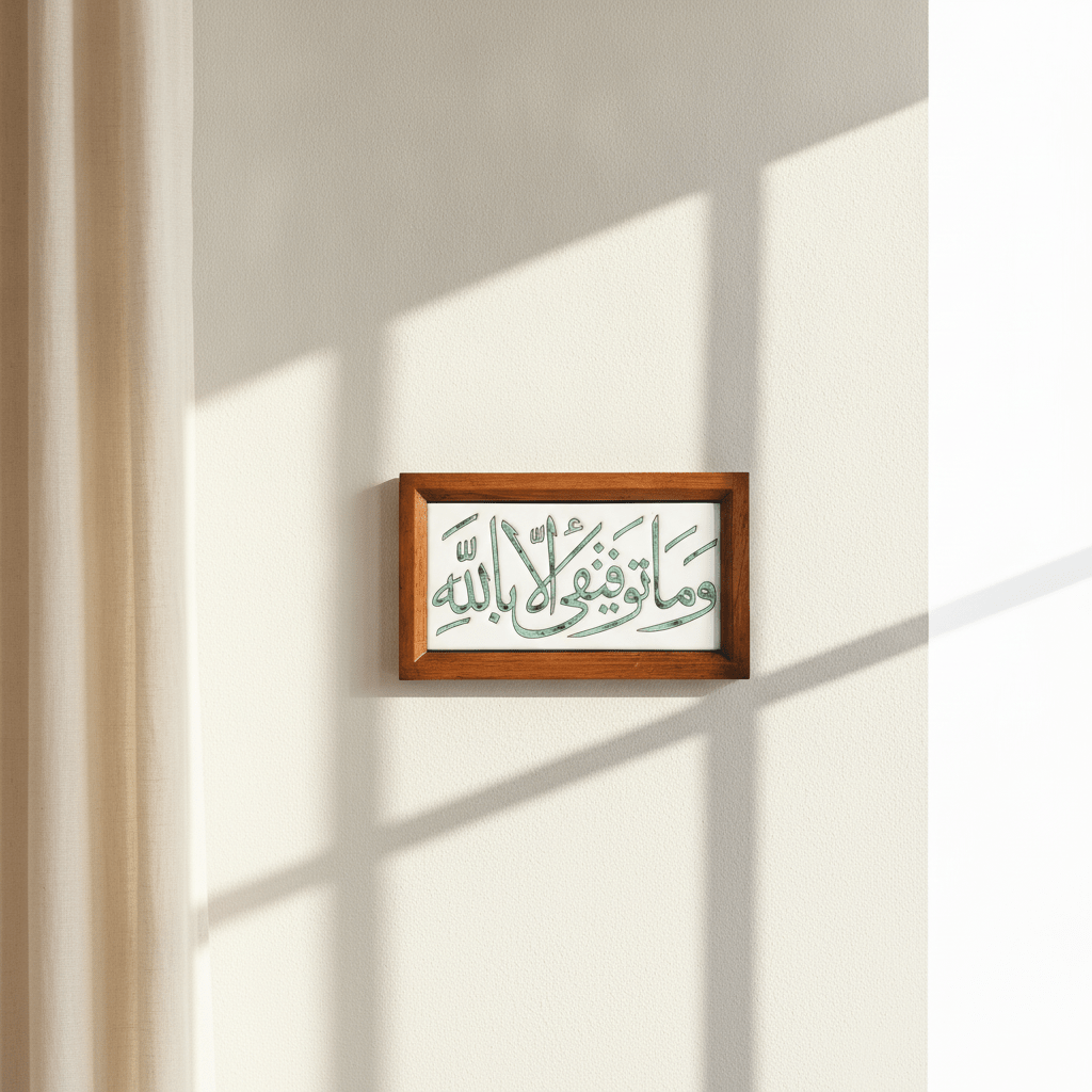 وَمَا تَوْفِيقِي إِلَّا بِاللَّهِ-Tile White - Figi Home