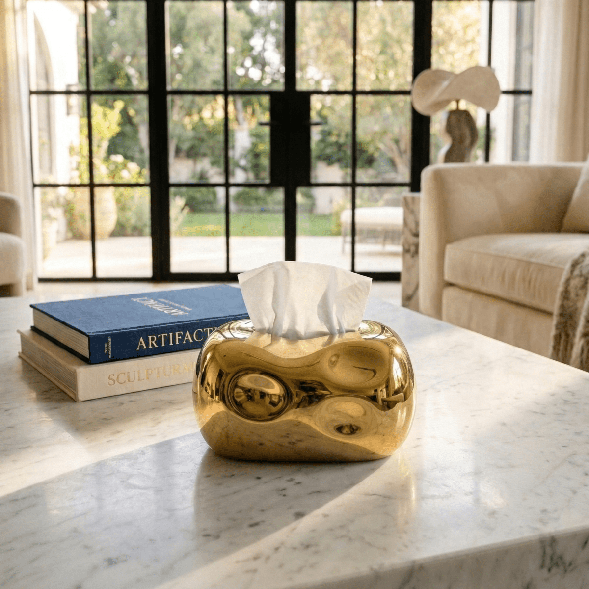 Organic Shape Ceramic Tissue Box - Figi Home