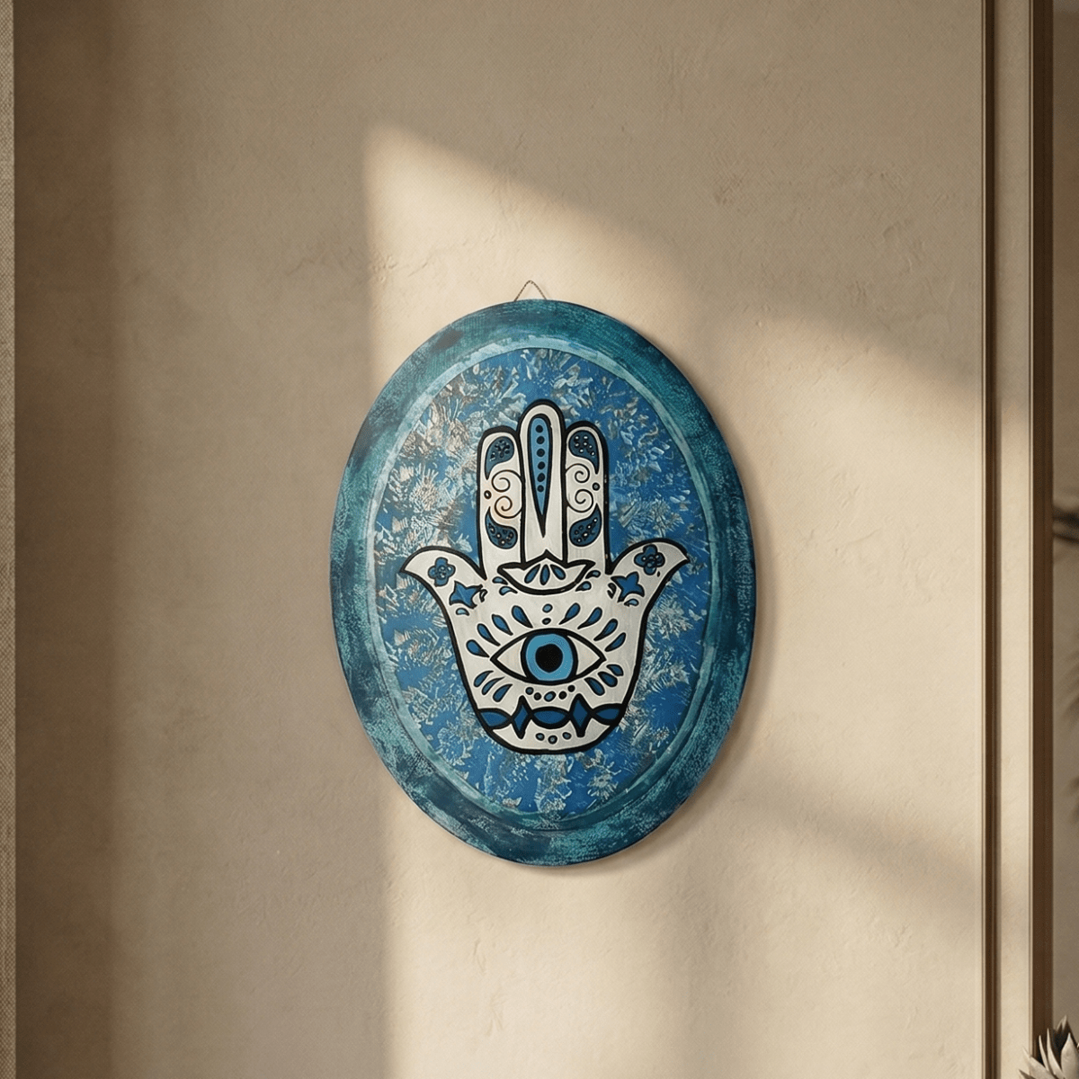 Oval Hamsa Wall Decor - Figi Home