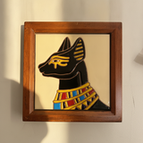 Anubis Framed Ceramic Tile