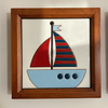 Framed Sailboat Tile