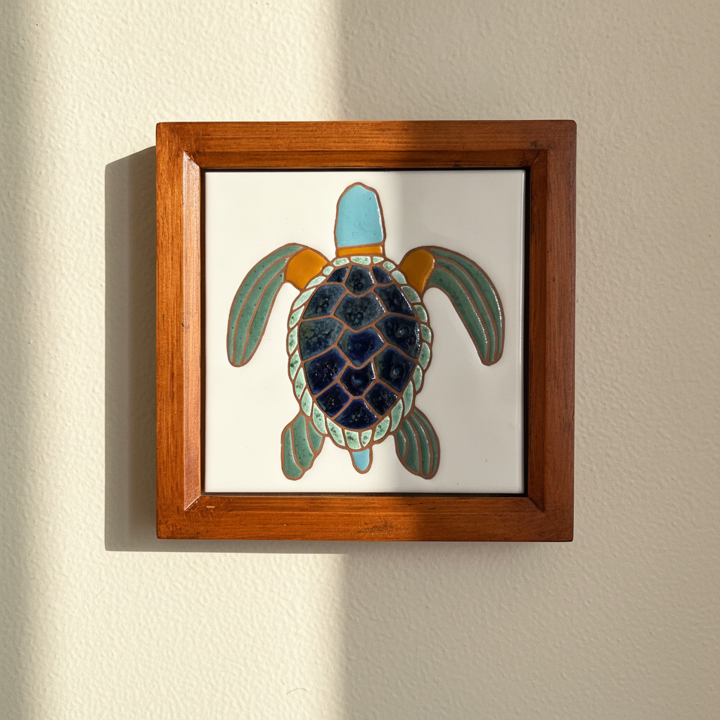 Framed Turtle Tile