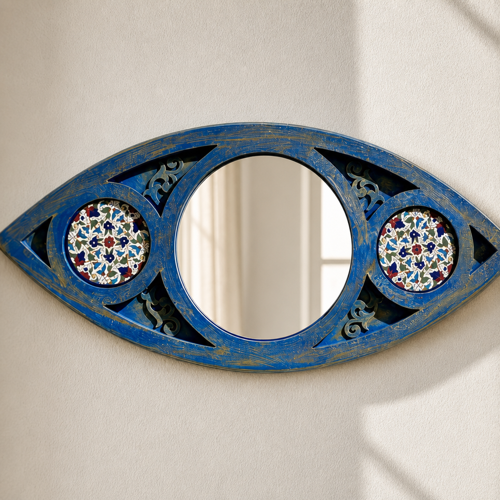 Eye-Shaped Tile Mirror