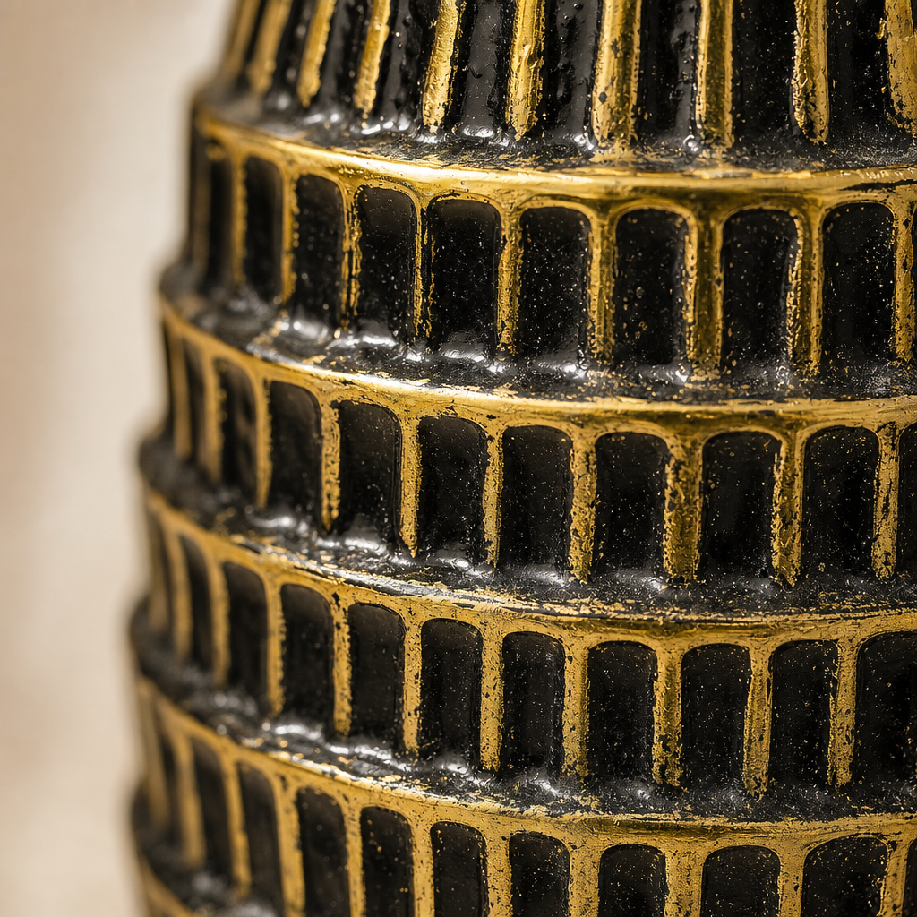 Tiered Gold Vases