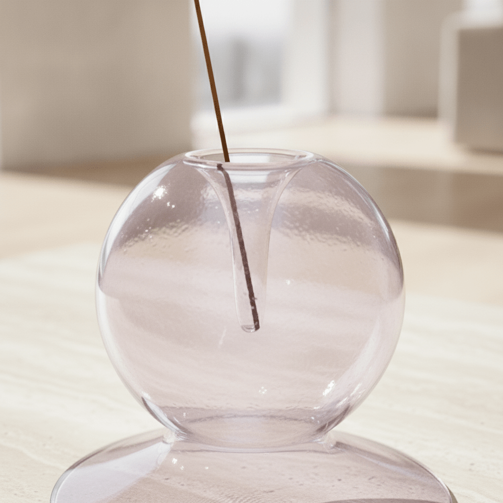 Purple Glass Incense Burner - Figi Home