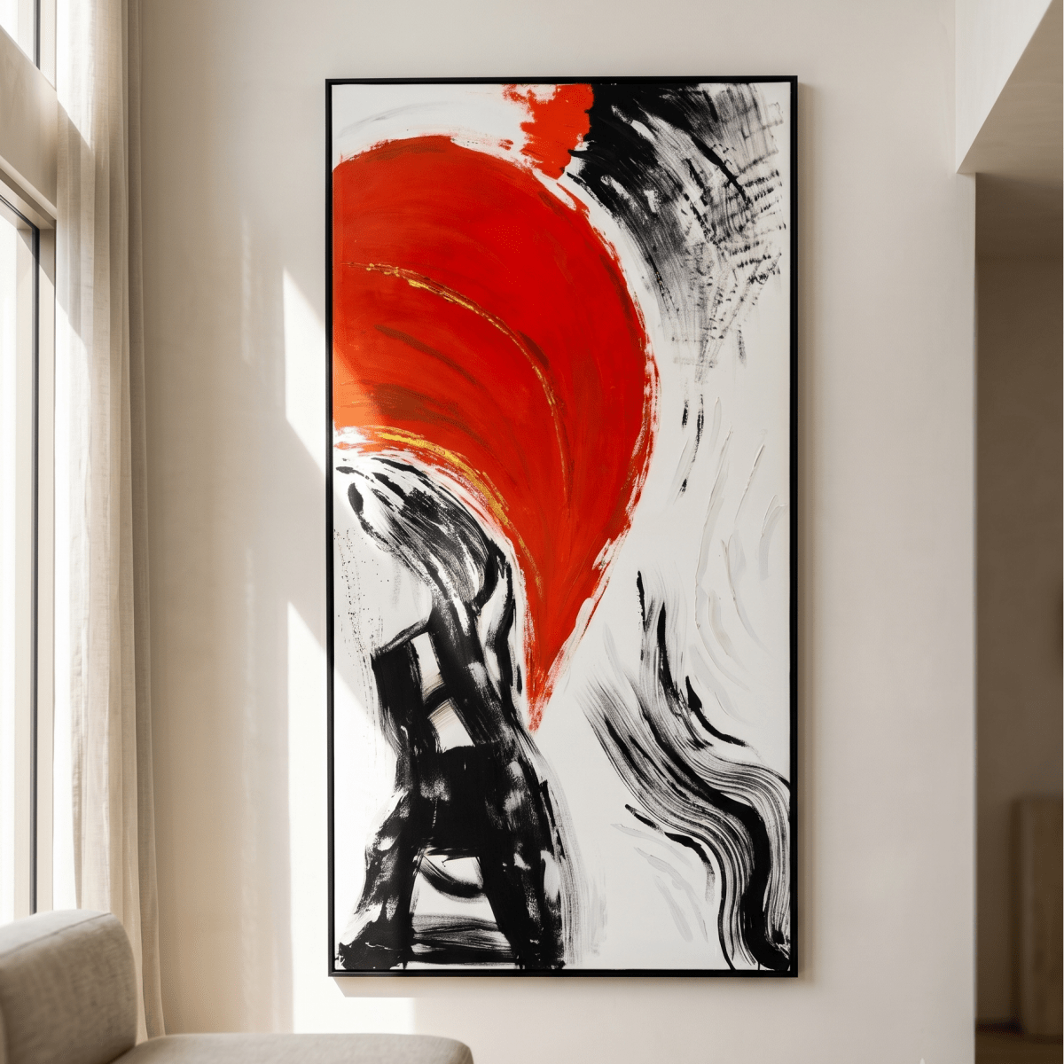 Red Surge Canvas - Figi Home