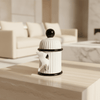 Ribbed White and Black Tissue Box Holder - Figi Home