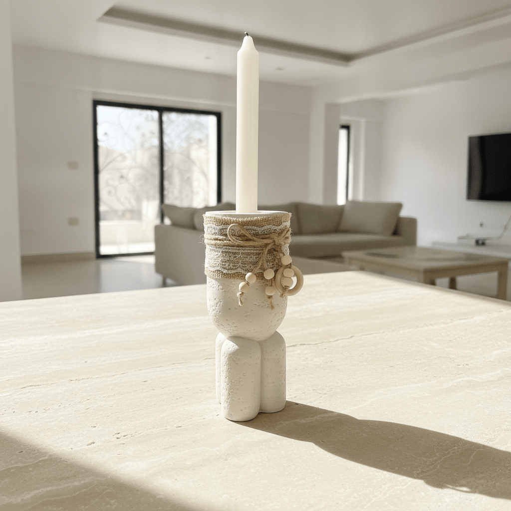Rustic Pillar Candle Holders Set - Figi Home