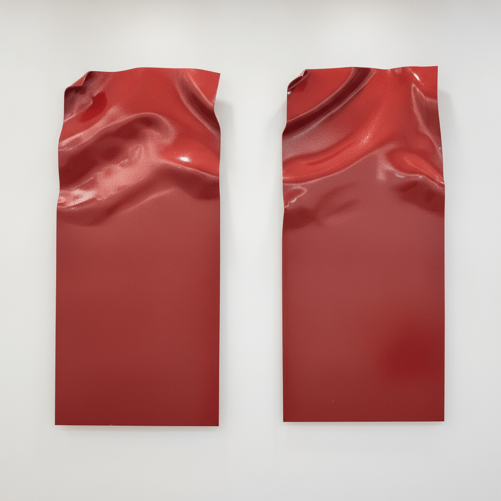 Set of 2 Red Wave Wall Art - Figi Home