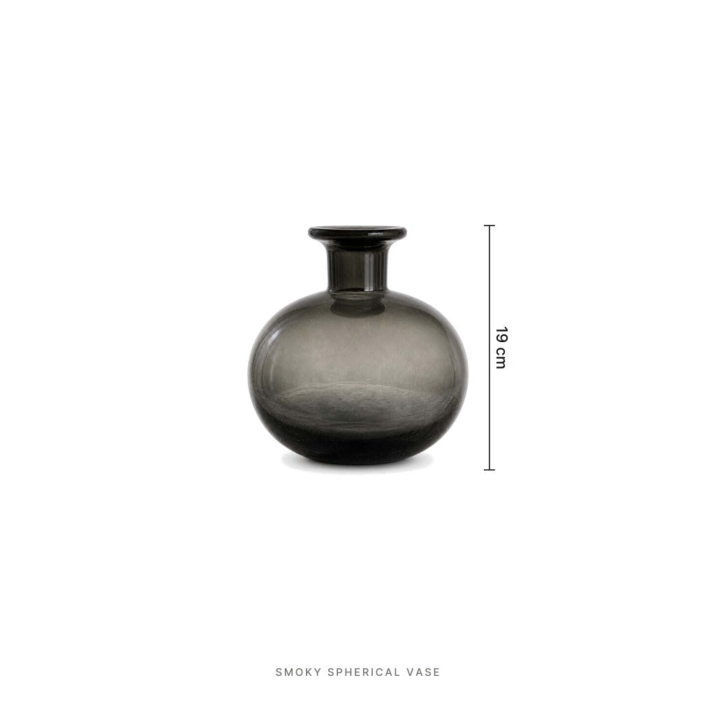 Smoky Spherical Vase - Figi Home