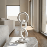 Stacked Chain Ring Sculpture - Figi Home