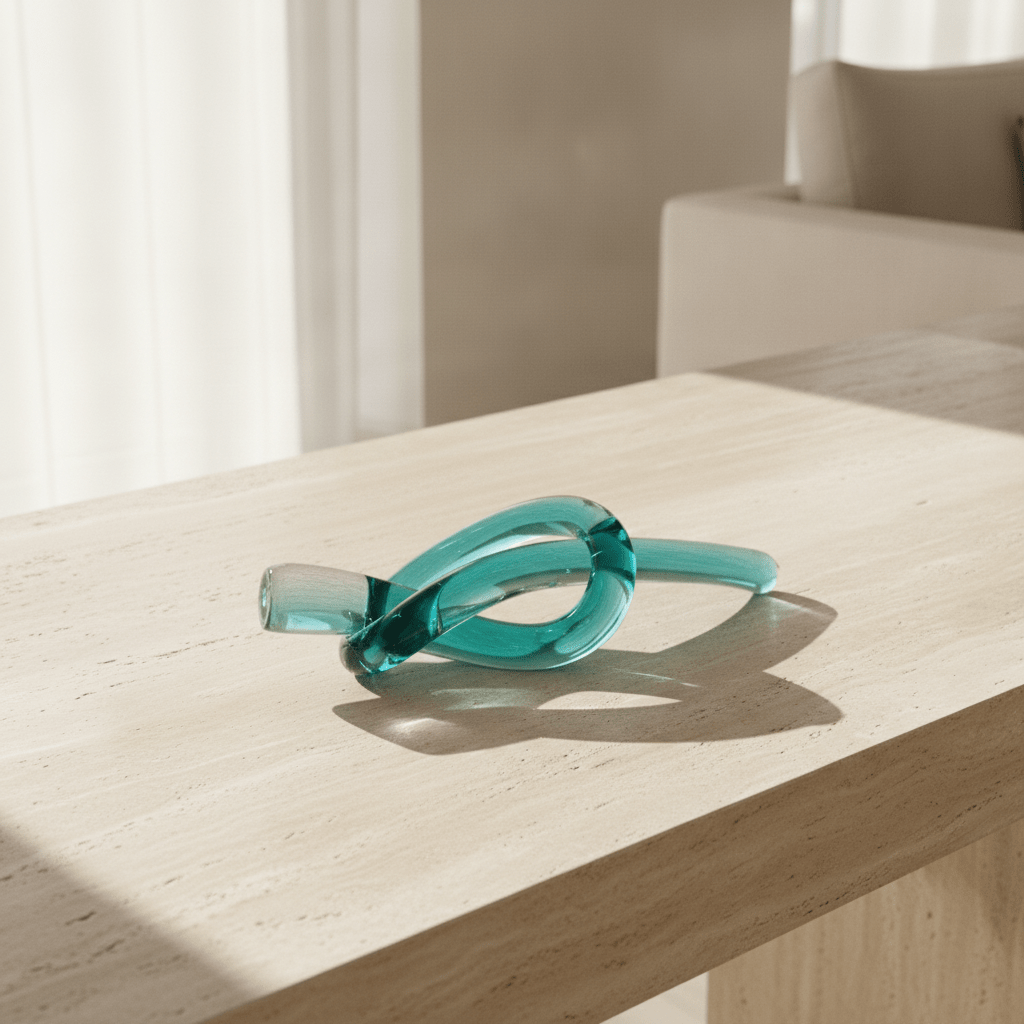 Teal Glass Knot - Figi Home