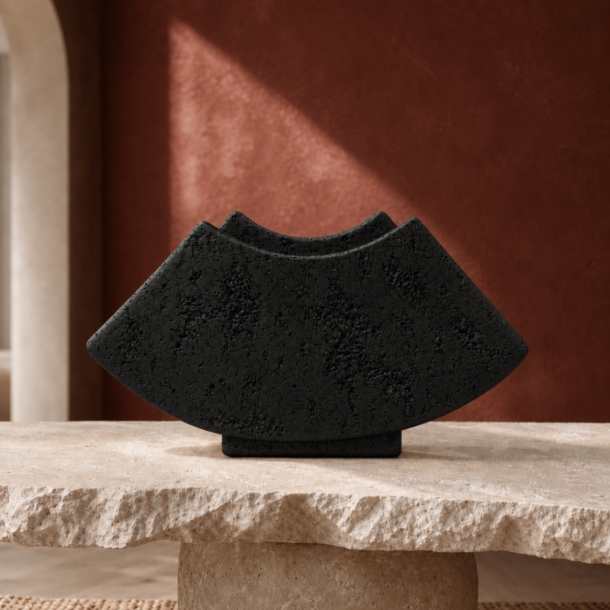 Textured Fan vase - Figi Home