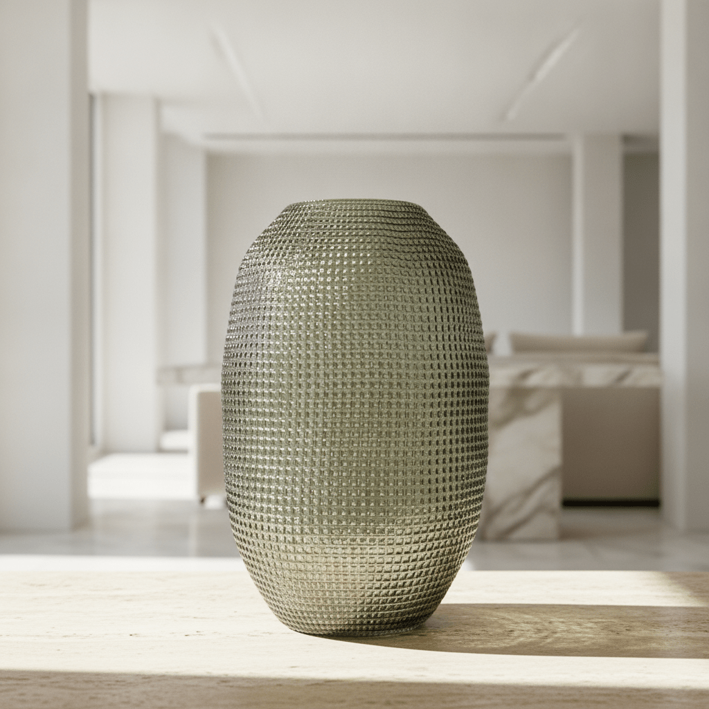 Textured Glass Vase - Figi Home