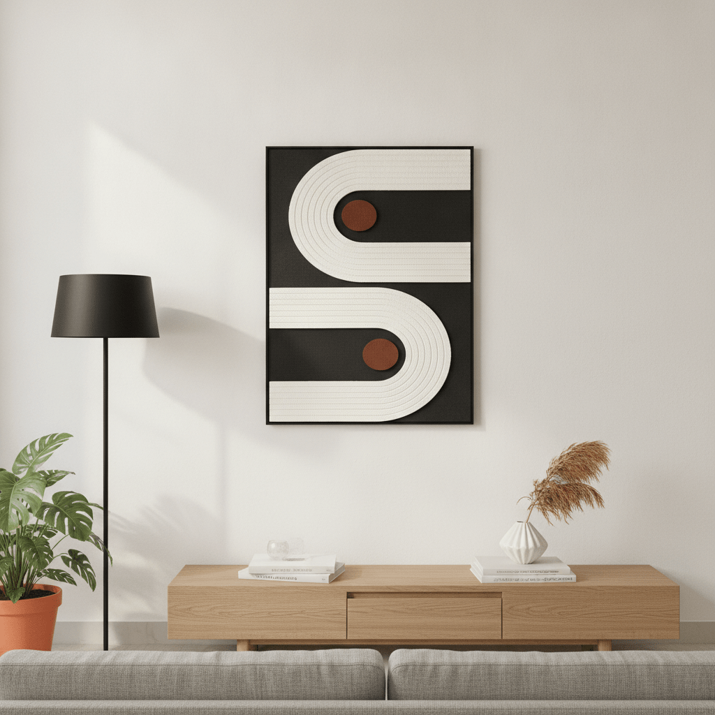 Textured S-Shape Wall Art - Figi Home