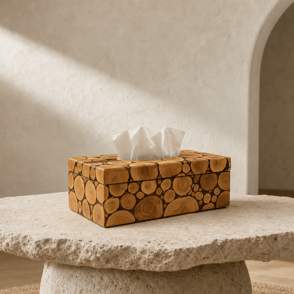 Tora Slice Wooden Tissue Box - Figi Home