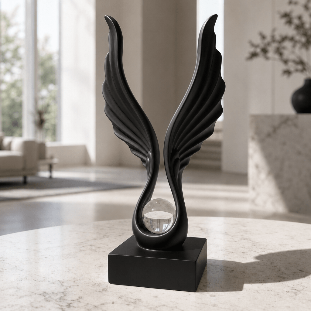 Winged Orb Sculpture - Figi Home