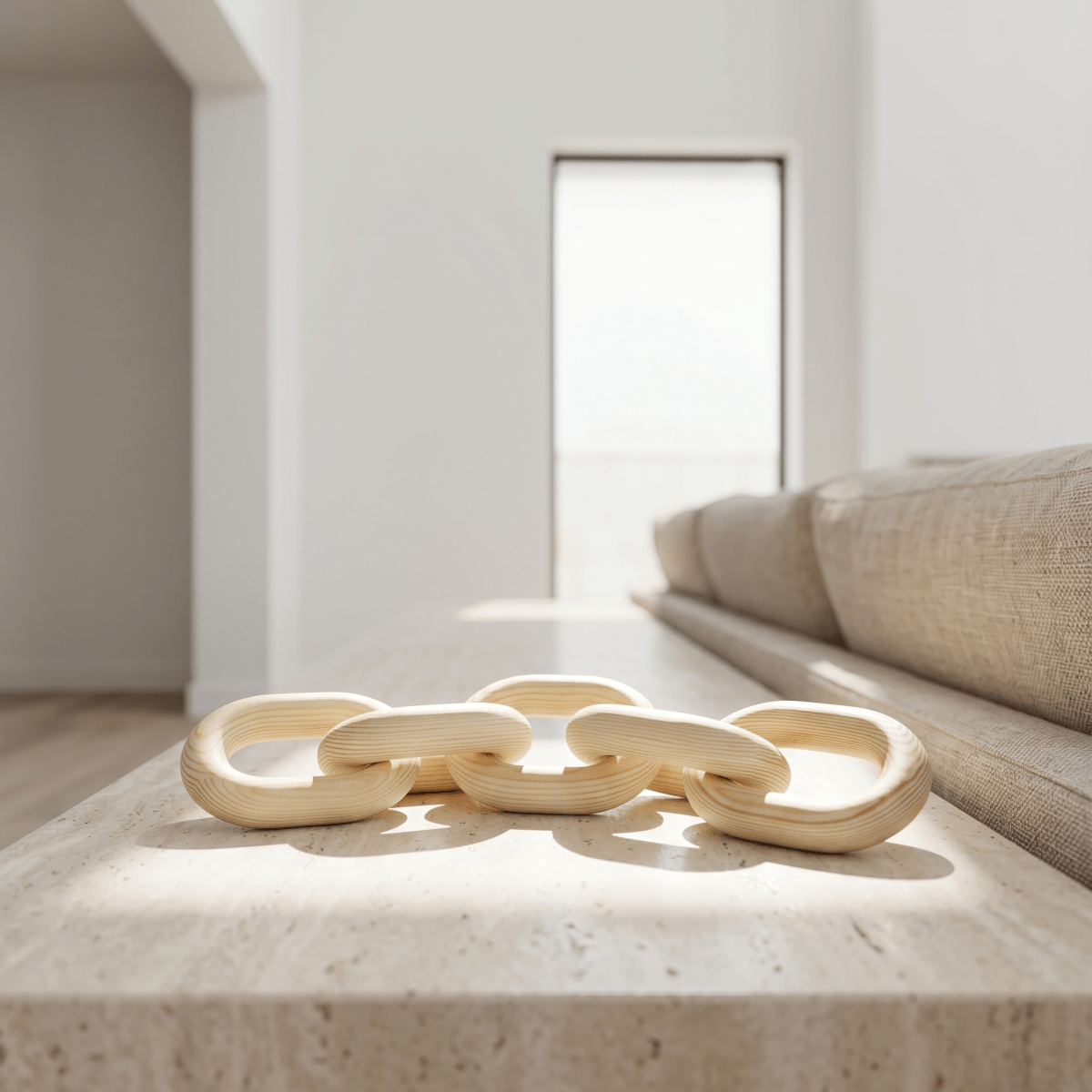 Wood Chain Sculpture - Figi Home