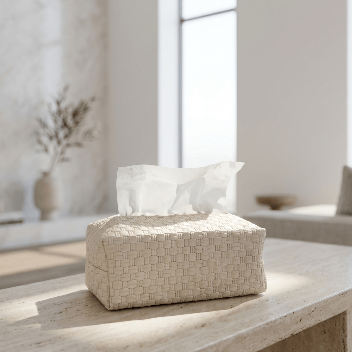 Woven Rectangle Tissue Box Cover - Figi Home