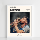 Lionel Messi — The Kiss Sports Poster Frame