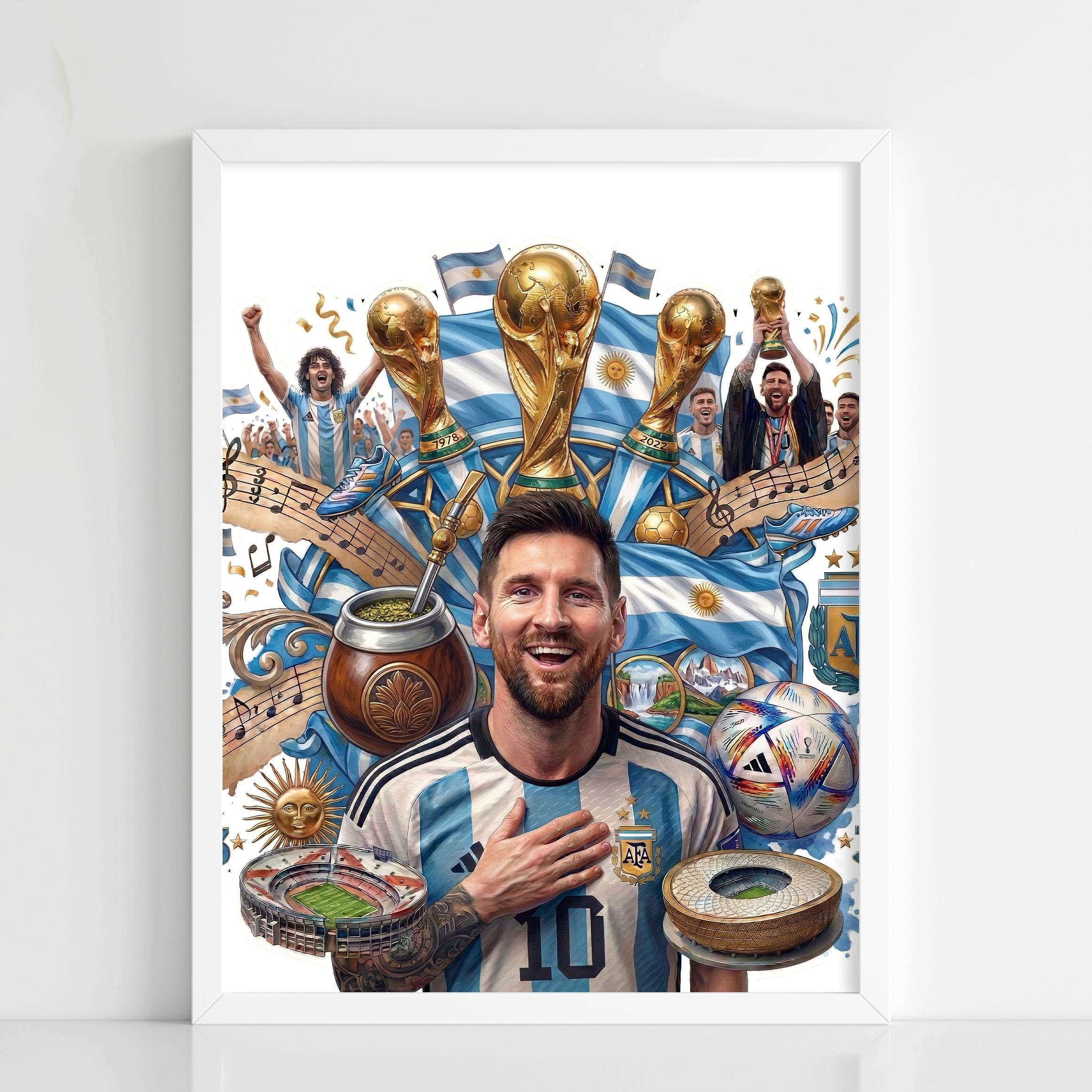 Messi — La Gloria Argentina Poster Frame