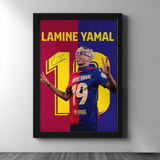 Lamine Yamal No.19 Poster Frame
