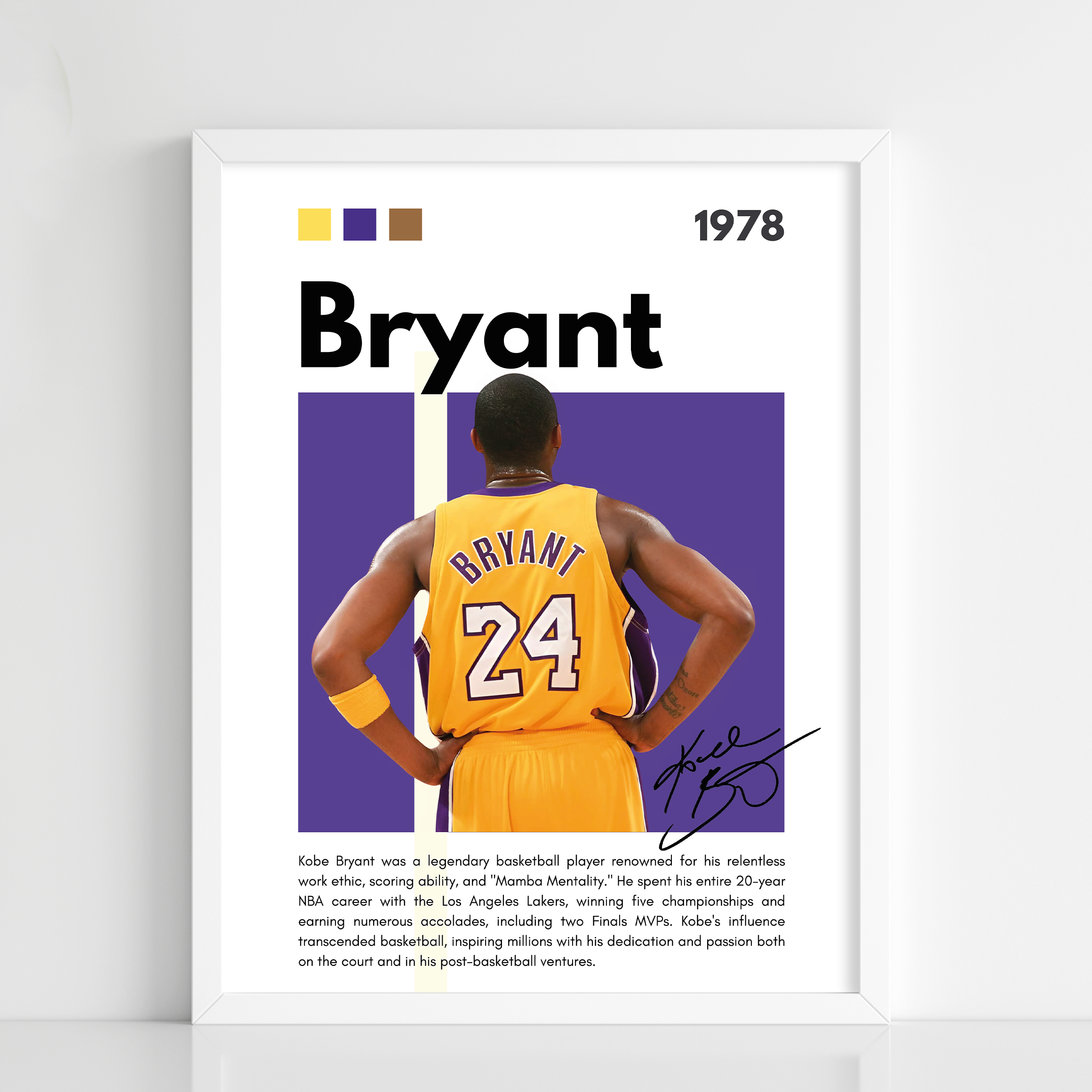 Kobe Bryant Sports Poster Frame