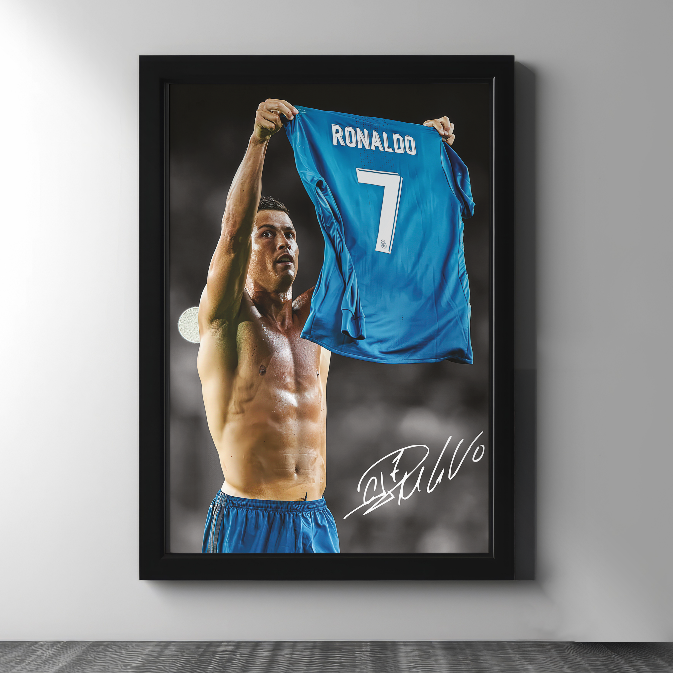 Ronaldo — Shirt Off Poster Frame