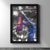 Messi — El Clásico Shirt Poster Frame