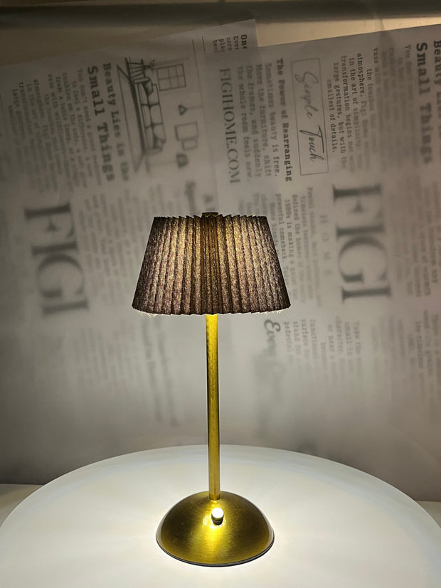 NOIR Pleated Brass Lam