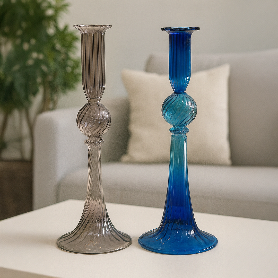 Handmade Pyrex Glass Candle Holder